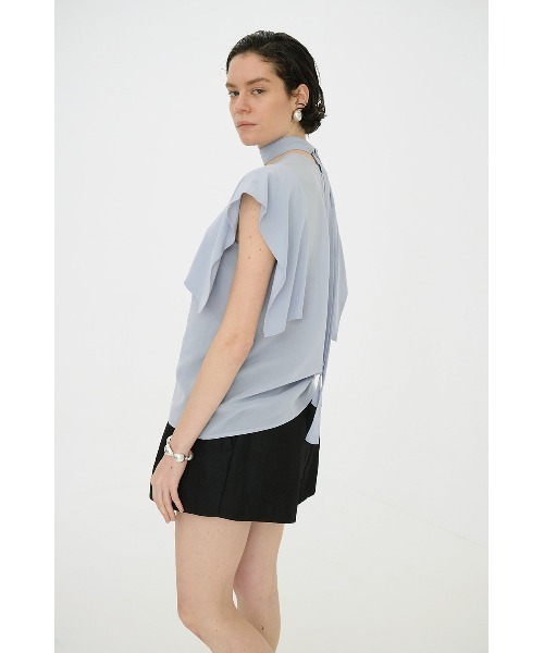 CLANE(クラネ)の「CLANE/クラネ/SQUARE SLEEVE BLOUSE(シャツ/ブラウス・レディース・ブラック/ブルー/ホワイト・1)」の10枚目の写真
