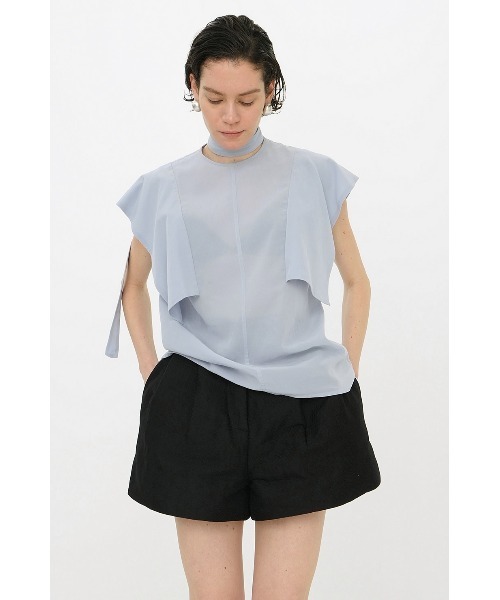 CLANE(クラネ)の「CLANE/クラネ/SQUARE SLEEVE BLOUSE(シャツ/ブラウス・レディース・ブラック/ブルー/ホワイト・1)」の4枚目の写真