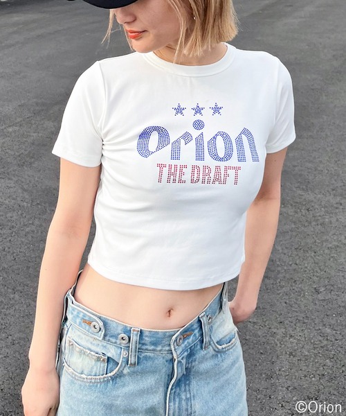 SPIRALGIRL（スパイラルガール）の「【Orion/オリオン】ラインストーンちびTシャツ（Tシャツ/カットソー・レディース・ホワイト/ブラック・FREE）」の16枚目の写真