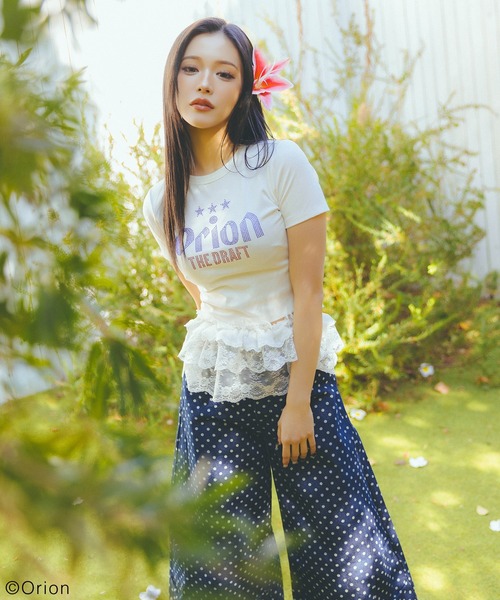 SPIRALGIRL（スパイラルガール）の「【Orion/オリオン】ラインストーンちびTシャツ（Tシャツ/カットソー・レディース・ホワイト/ブラック・FREE）」の13枚目の写真