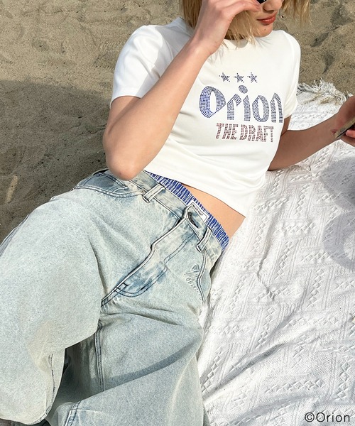 SPIRALGIRL（スパイラルガール）の「【Orion/オリオン】ラインストーンちびTシャツ（Tシャツ/カットソー・レディース・ホワイト/ブラック・FREE）」の15枚目の写真