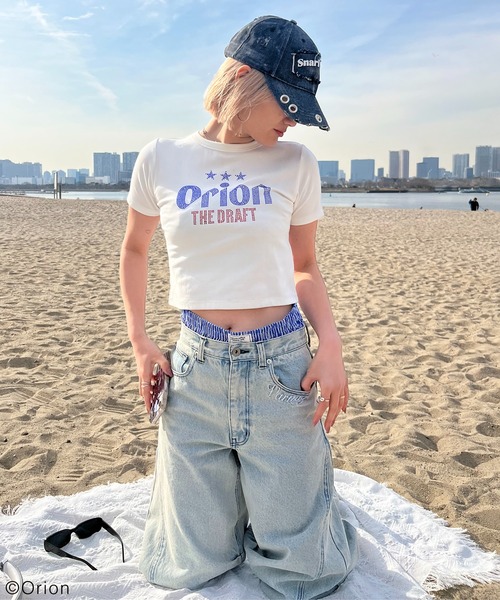 SPIRALGIRL（スパイラルガール）の「【Orion/オリオン】ラインストーンちびTシャツ（Tシャツ/カットソー・レディース・ホワイト/ブラック・FREE）」の14枚目の写真