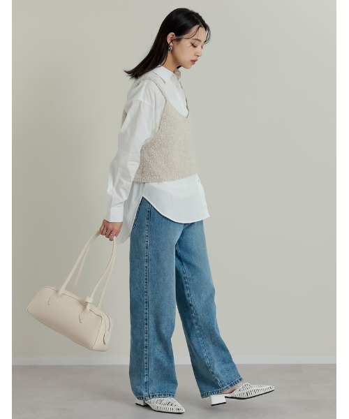 Re:EDIT（リエディ）の「[2025 SUMMER COLLECTION][大きいサイズ有]フェイクレザーメッシュポインテッドトゥローヒールサンダル（サンダル・レディース・ホワイト/ブルー/ブラック・SMALL/MEDIUM/LARGE/X-LARGE/XX-LARGE）」の14枚目の写真