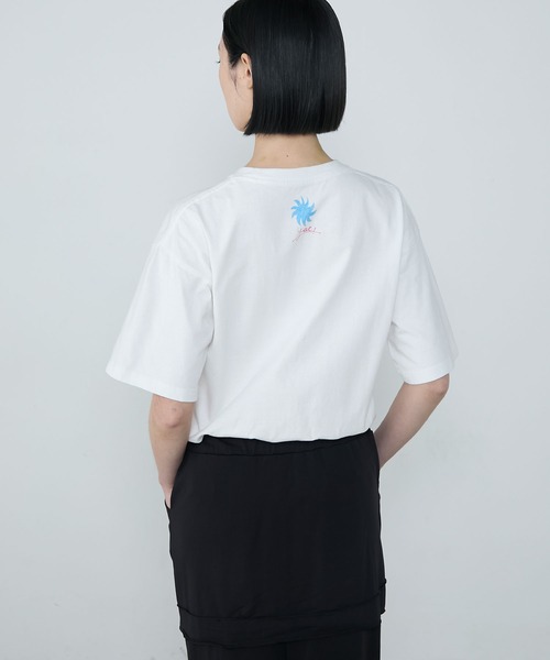 le ELMi(ルエルミ)の「【Uniquely bold design】Cat graphic short sleeve t-shirt / ピグメント加工 ヴィンテージライク キャット グラフィック 半袖Tシャツ(Tシャツ/カットソー・レディース・オフホワイト/ブラック・M/L)」の13枚目の写真
