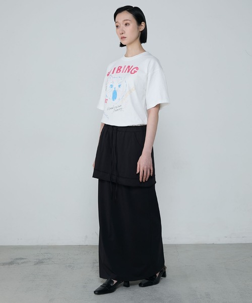 le ELMi(ルエルミ)の「【Uniquely bold design】Cat graphic short sleeve t-shirt / ピグメント加工 ヴィンテージライク キャット グラフィック 半袖Tシャツ(Tシャツ/カットソー・レディース・オフホワイト/ブラック・M/L)」の15枚目の写真