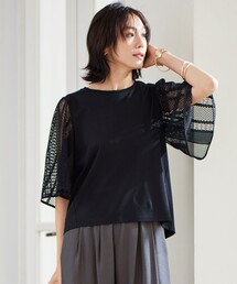 レース フレアスリーブ」に該当するTシャツ/カットソーファッション