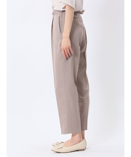 m.f.editorial(エムエフエディトリアル)の「【ストレッチ ウォッシャブル】m.f.エディトリアル レディース テーパード パンツ ベージュ (セットアップ可能)(スーツパンツ・レディース・ベージュ・S/MEDIUM/LARGE)」の10枚目の写真
