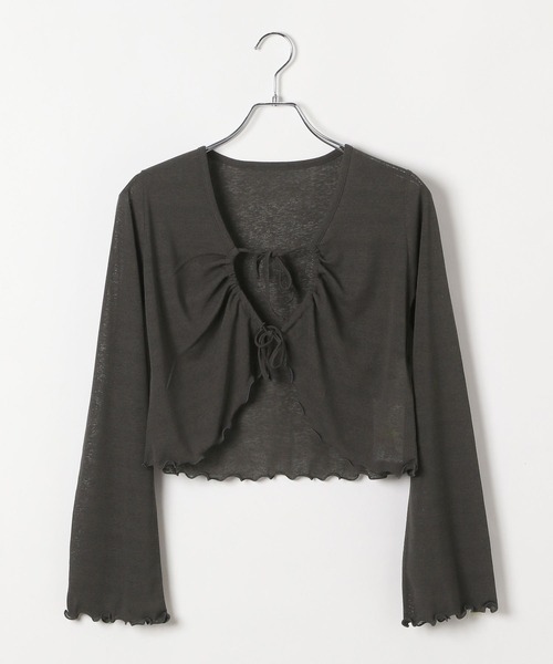 ALAND（エーランド）の「3.3Field Trip／Wリボンデザインカーディガン（カーディガン/ボレロ・レディース・ピンク/イエロー/チャコール・FREE）」の19枚目の写真