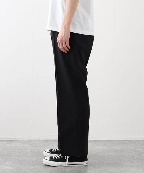 BARRY BRICKEN(バリーブリッケン)の「BARRY BRICKEN / バリーブリッケン ウールトロストライプ パンツ(スラックス・メンズ・ブラック・LARGE/MEDIUM/SMALL)」の3枚目の写真