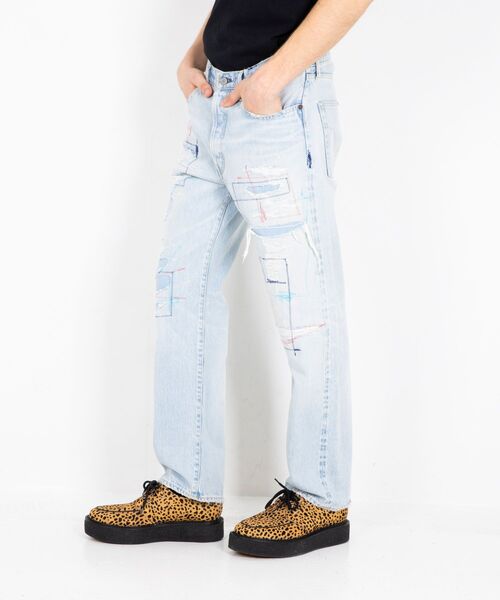 HYSTERIC GLAMOUR（ヒステリックグラマー）の「CZSR加工 ストレートデニムパンツ（デニムパンツ・メンズ・ライトインディゴブルー・32inch/30inch/28inch/34inch/31inch/29inch）」の7枚目の写真