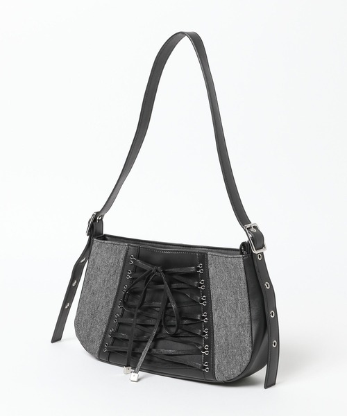 HARE（ハレ）の「デニムレースアップバッグ(HARE)（ハンドバッグ・レディース・ブルー/ブラック・FREE）」の15枚目の写真