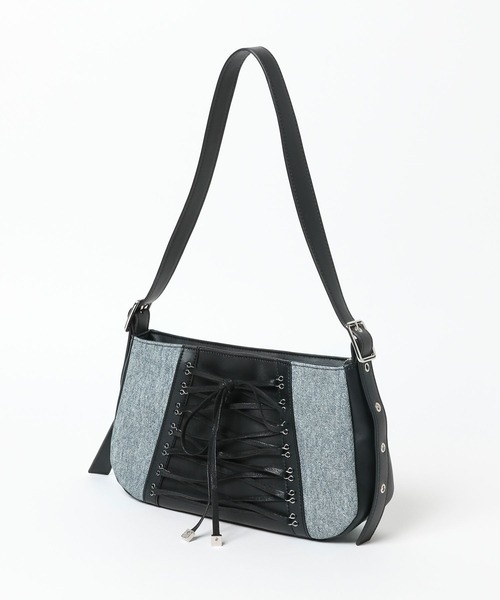 HARE（ハレ）の「デニムレースアップバッグ(HARE)（ハンドバッグ・レディース・ブルー/ブラック・FREE）」の16枚目の写真