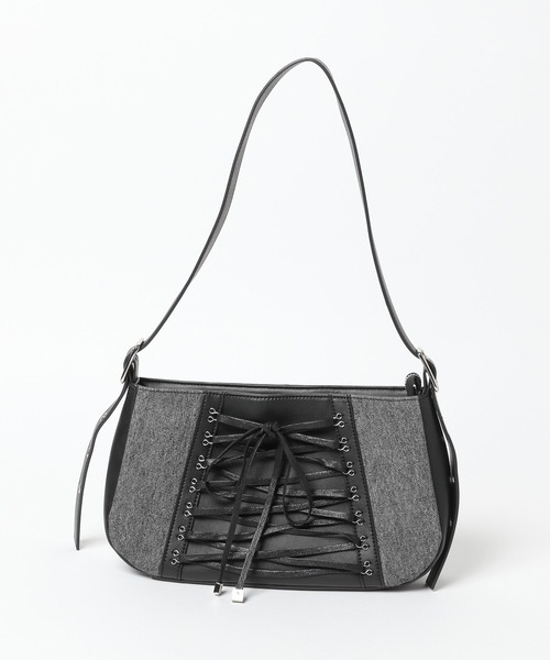 HARE（ハレ）の「デニムレースアップバッグ(HARE)（ハンドバッグ・レディース・ブルー/ブラック・FREE）」の17枚目の写真