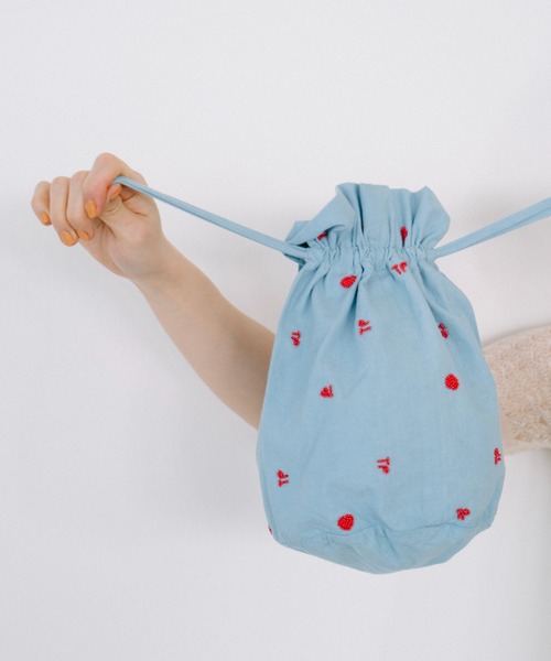 THEATRE PRODUCTS（シアタープロダクツ）の「ビーズエンブロイダリードローストリング巾着ﾊﾞｯｸﾞ（トートバッグ・レディース・ブラック/ホワイト/ブルー・FREE）」の12枚目の写真