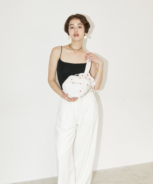 THEATRE PRODUCTS（シアタープロダクツ）の「ビーズエンブロイダリードローストリング巾着ﾊﾞｯｸﾞ（トートバッグ・レディース・ブラック/ホワイト/ブルー・FREE）」の22枚目の写真