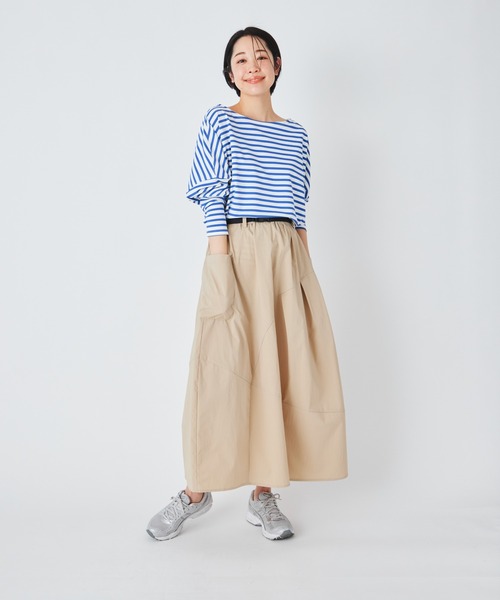 ever closet(エバークローゼット)の「はっ水 ボリュームスカート(スカート・レディース・カーキ/ベージュ・F)」の3枚目の写真