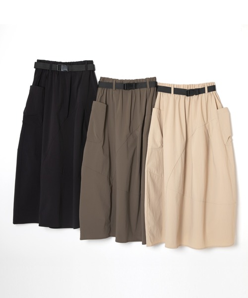 ever closet(エバークローゼット)の「はっ水 ボリュームスカート(スカート・レディース・カーキ/ベージュ・F)」の8枚目の写真