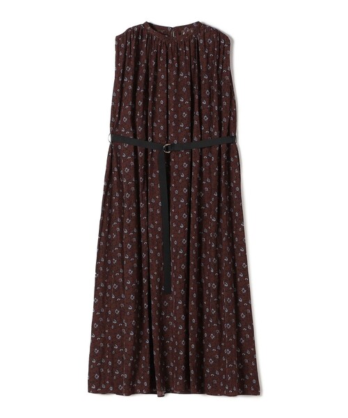 【未使用】上海灘SHANGHAITANGフラワープリント ノースリーブワンピース 未使用】上海灘SHANGHAITANGフラワープリント ノースリーブワンピース