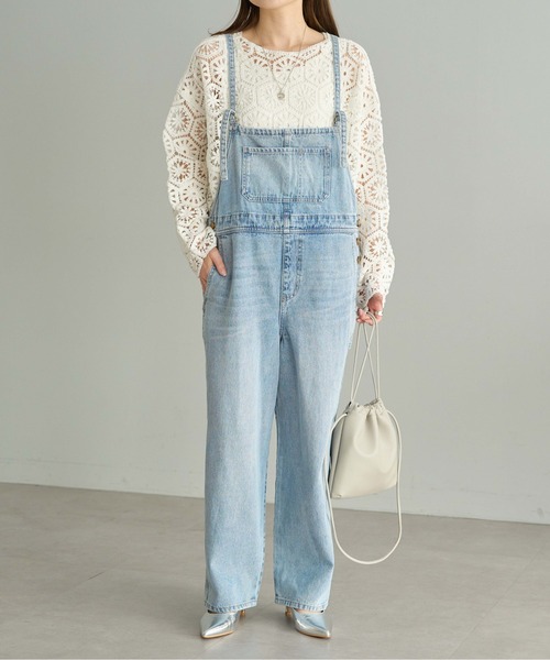 PUAL CE CIN（ピュアルセシン）の「【25th】綿麻デニムサロペット