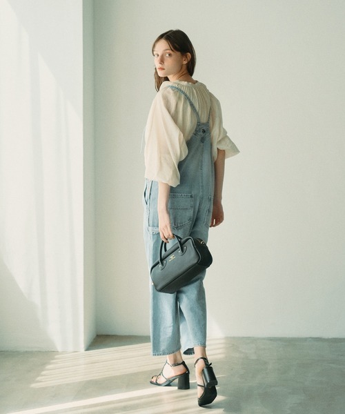 PUAL CE CIN（ピュアルセシン）の「【25th】綿麻デニムサロペット