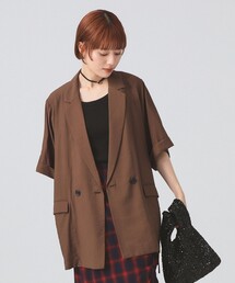 Ray BEAMS | ダブルブレスト ハーフスリーブ ジャケット(テーラードジャケット)