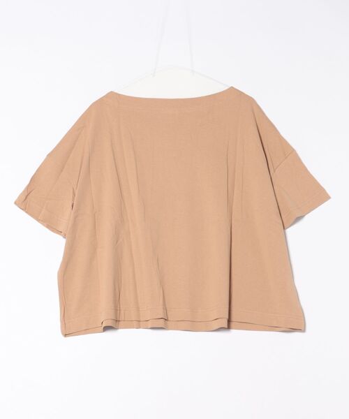BLANC FICELLE(ブランフィセル)の「5分袖 Tシャツ(Tシャツ/カットソー・レディース・ブラック/アイボリー/グリーン/ホワイト/ベージュ/モカ・M/L/XL)」の7枚目の写真