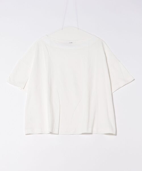 BLANC FICELLE(ブランフィセル)の「5分袖 Tシャツ(Tシャツ/カットソー・レディース・ブラック/アイボリー/グリーン/ホワイト/ベージュ/モカ・M/L/XL)」の12枚目の写真
