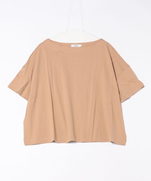 BLANC FICELLE(ブランフィセル)の「5分袖 Tシャツ(Tシャツ/カットソー・レディース・ブラック/アイボリー/グリーン/ホワイト/ベージュ/モカ・M/L/XL)」の16枚目の写真