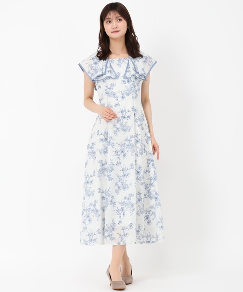 春夏新作 フラワーベアワンピース 白 フラワージュイフリルカラーワンピース/MM527408 – MISCH MASCH