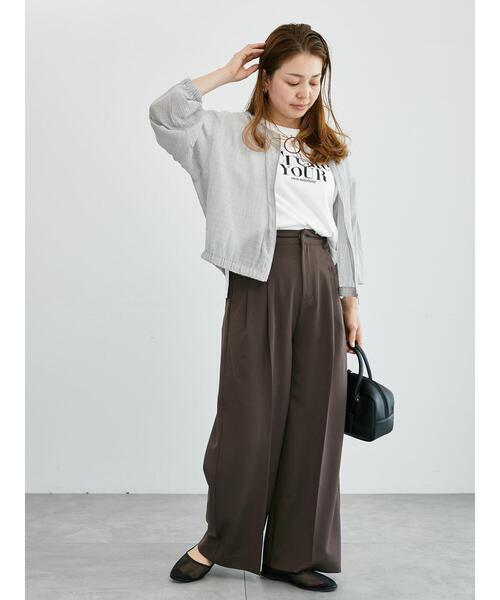 Lugnoncure（ルノンキュール）の「メガネ刺繍プリントTシャツ（Tシャツ/カットソー・レディース・ブラック/オフホワイト/チャコールグレー/キナリ・F）」の21枚目の写真