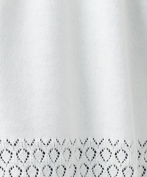 LAURA ASHLEY(ローラアシュレイ)の「【コットンシルク混/7分袖】透かし編みVネックカーディガン(カーディガン/ボレロ・レディース・ネイビー/オフホワイト/グリーン・40/38)」の7枚目の写真