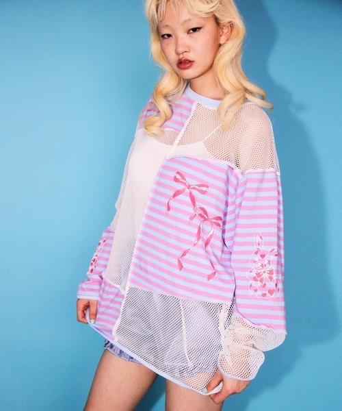 Candy Stripper（キャンディストリッパー）の「GLOSSY FRILL ショーツ（その他パンツ・レディース・ブルー/グレー/ブラック・FREE）」の6枚目の写真