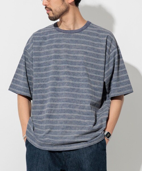 FREAK'S STORE(フリークスストア)の「フェードプリント リバーシブル クルーネック ボーダーTシャツ/半袖Tシャツ(Tシャツ/カットソー・メンズ・ブラック/ネイビー/ブラウン/グリーン・MEDIUM/LARGE)」の12枚目の写真