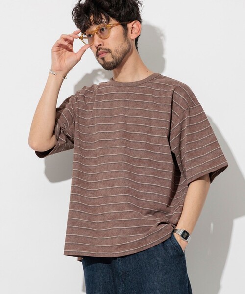 FREAK'S STORE(フリークスストア)の「フェードプリント リバーシブル クルーネック ボーダーTシャツ/半袖Tシャツ(Tシャツ/カットソー・メンズ・ブラック/ネイビー/ブラウン/グリーン・MEDIUM/LARGE)」の21枚目の写真