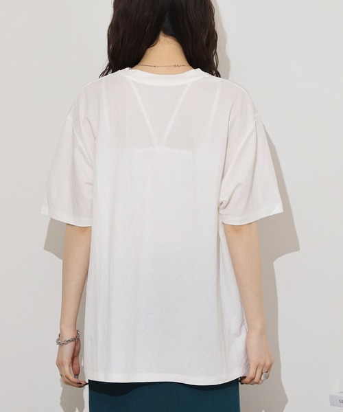 mitis(ミティス)の「mitis 冷感カノコ 箔プリントTシャツ(Tシャツ/カットソー・レディース・ホワイト×シルバー/ホワイト×ゴールド/ブラック×シルバー・M)」の18枚目の写真