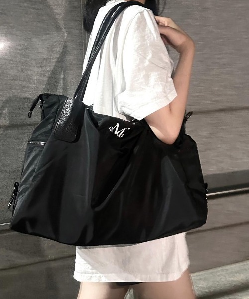 MUCENT（ムセント）の「【日本未発売/WEB限定】MUCENT(ムセント)/3WAY 大容量 ショルダーバッグ トートバッグ クロスバッグ/SIGNATURE LOGO TOTE BAG（ショルダーバッグ・レディース・ブラック・FREE）」の20枚目の写真