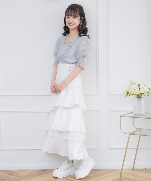 関税/送料込◆Juanita マキシスカート FREAK'S STORE スカート インド ラメドット ティアードマキシ