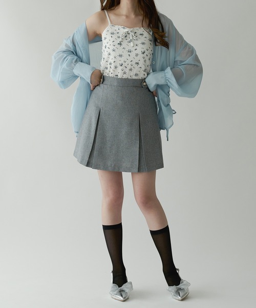 Ambre Neige(アンブルネージュ)の「sheer washer shirring shirt / シアーワッシャーシャーリングシャツ(シャツ/ブラウス・レディース・オフホワイト/ライトブルー・FREE)」の8枚目の写真