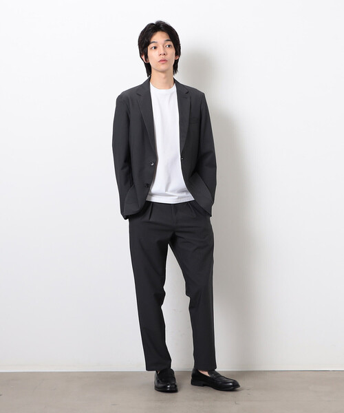 COMME CA ISM(コムサイズム)の「【セットアップ対応】シアサッカー テーパードパンツ(スラックス・メンズ・チャコール/ネイビー・SMALL/MEDIUM/LARGE/X-LARGE)」の16枚目の写真
