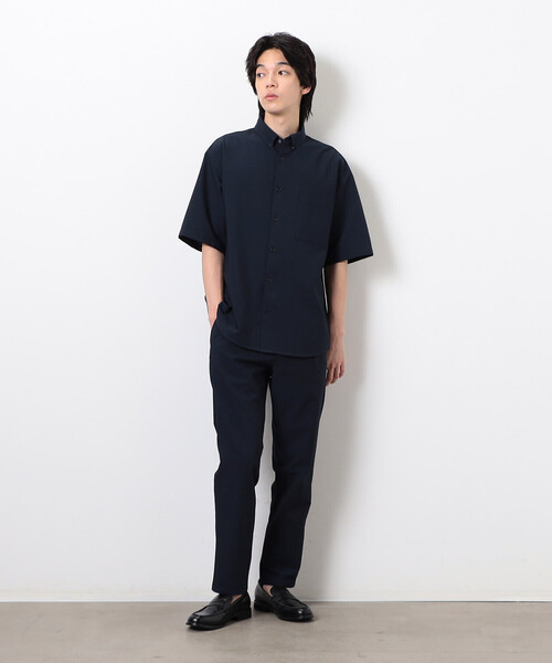 COMME CA ISM(コムサイズム)の「【セットアップ対応】シアサッカー テーパードパンツ(スラックス・メンズ・チャコール/ネイビー・SMALL/MEDIUM/LARGE/X-LARGE)」の5枚目の写真