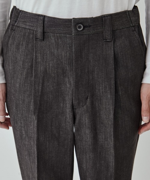 UNITED TOKYO（ユナイテッドトウキョウ）の「（WEB限定）9oz RAYON STRETCH テーパードデニム　伸縮性/日本製/色落ちしない/オフィスカジュアル/通勤（デニムパンツ・メンズ・ダークインディゴブルー/ブラック・1/2/3）」の12枚目の写真