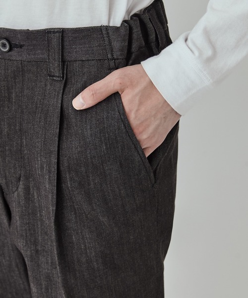 UNITED TOKYO（ユナイテッドトウキョウ）の「（WEB限定）9oz RAYON STRETCH テーパードデニム　伸縮性/日本製/色落ちしない/オフィスカジュアル/通勤（デニムパンツ・メンズ・ダークインディゴブルー/ブラック・1/2/3）」の14枚目の写真