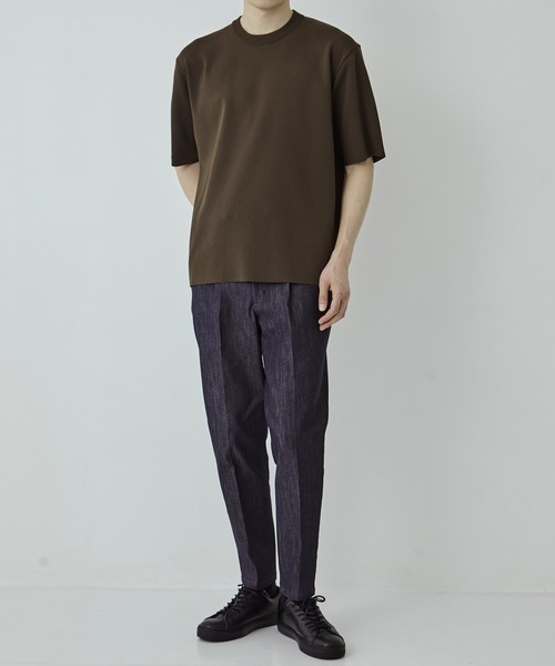 UNITED TOKYO（ユナイテッドトウキョウ）の「（WEB限定）9oz RAYON STRETCH テーパードデニム　伸縮性/日本製/色落ちしない/オフィスカジュアル/通勤（デニムパンツ・メンズ・ダークインディゴブルー/ブラック・1/2/3）」の18枚目の写真