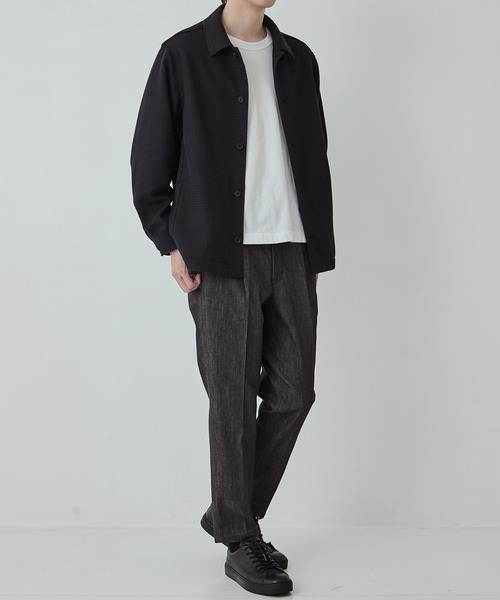 UNITED TOKYO（ユナイテッドトウキョウ）の「（WEB限定）9oz RAYON STRETCH テーパードデニム　伸縮性/日本製/色落ちしない/オフィスカジュアル/通勤（デニムパンツ・メンズ・ダークインディゴブルー/ブラック・1/2/3）」の6枚目の写真