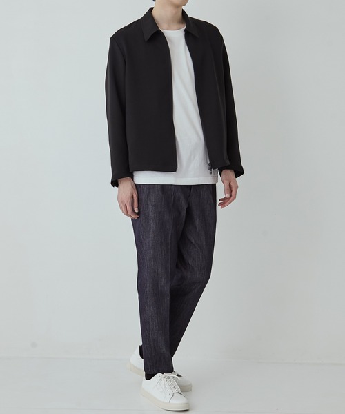 UNITED TOKYO（ユナイテッドトウキョウ）の「（WEB限定）9oz RAYON STRETCH テーパードデニム　伸縮性/日本製/色落ちしない/オフィスカジュアル/通勤（デニムパンツ・メンズ・ダークインディゴブルー/ブラック・1/2/3）」の22枚目の写真