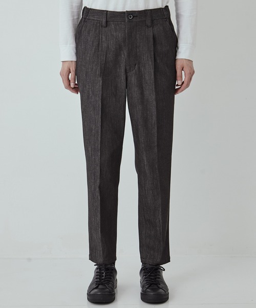 UNITED TOKYO（ユナイテッドトウキョウ）の「（WEB限定）9oz RAYON STRETCH テーパードデニム　伸縮性/日本製/色落ちしない/オフィスカジュアル/通勤（デニムパンツ・メンズ・ダークインディゴブルー/ブラック・1/2/3）」の9枚目の写真