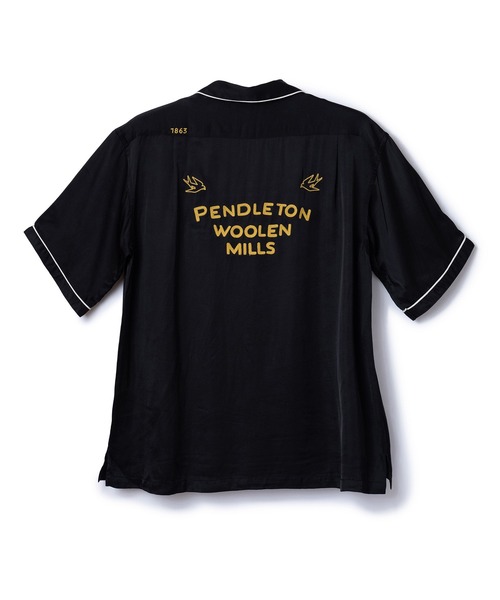 PENDLETON(ペンドルトン)の「PENDLETON/ペンドルトン パイピング エンブロイダリー オープンカラーシャツ(シャツ/ブラウス・メンズ・オフホワイト/ブラック・LARGE/MEDIUM)」の2枚目の写真