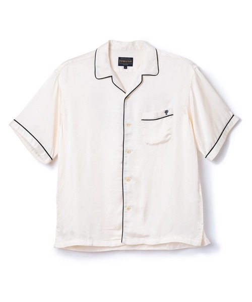 PENDLETON(ペンドルトン)の「PENDLETON/ペンドルトン パイピング エンブロイダリー オープンカラーシャツ(シャツ/ブラウス・メンズ・オフホワイト/ブラック・LARGE/MEDIUM)」の10枚目の写真