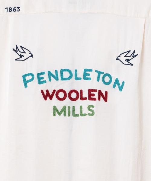 PENDLETON(ペンドルトン)の「PENDLETON/ペンドルトン パイピング エンブロイダリー オープンカラーシャツ(シャツ/ブラウス・メンズ・オフホワイト/ブラック・LARGE/MEDIUM)」の8枚目の写真