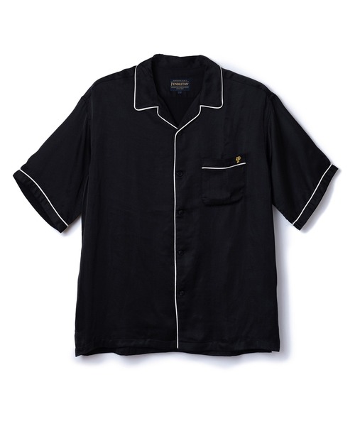PENDLETON(ペンドルトン)の「PENDLETON/ペンドルトン パイピング エンブロイダリー オープンカラーシャツ(シャツ/ブラウス・メンズ・オフホワイト/ブラック・LARGE/MEDIUM)」の4枚目の写真